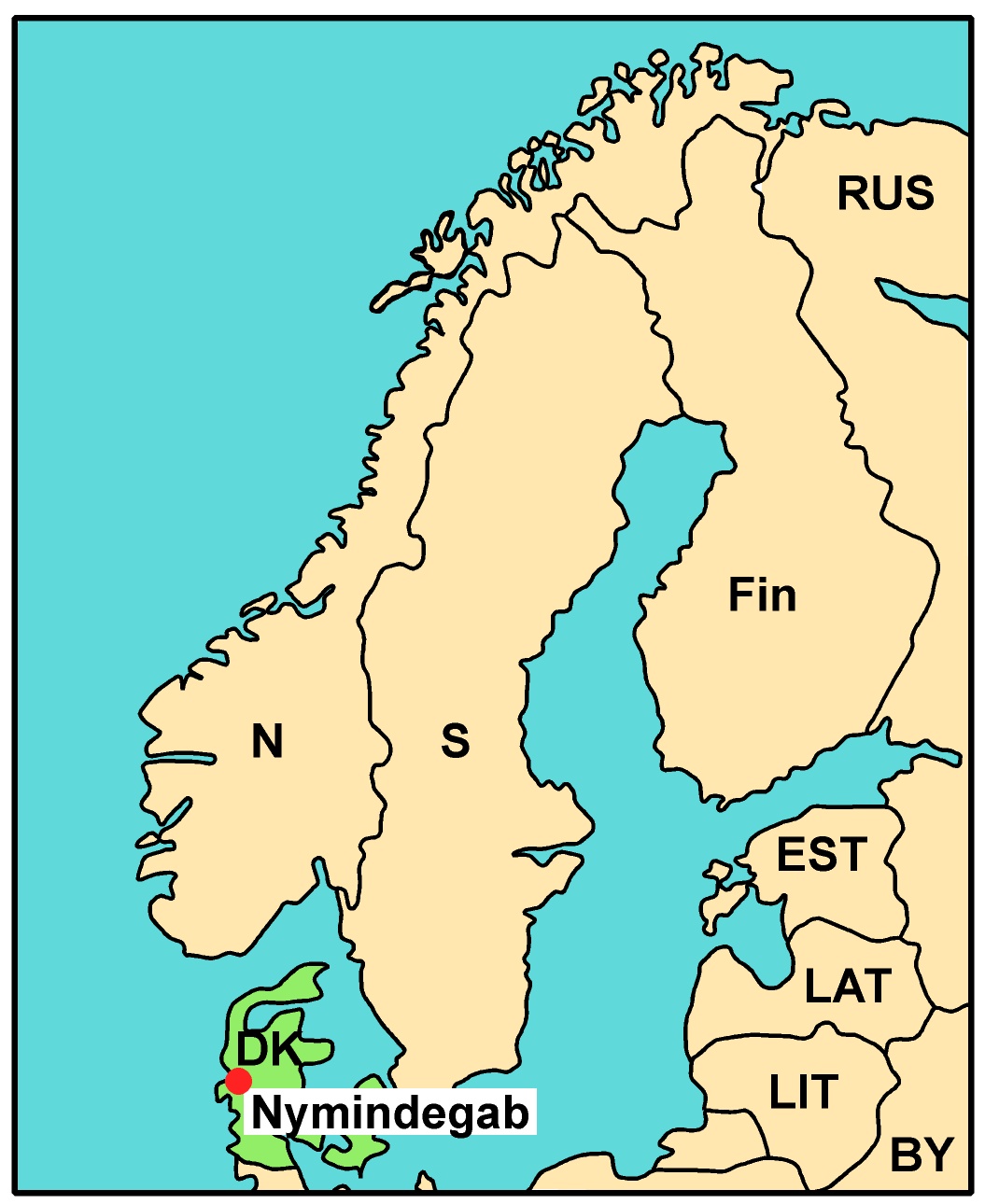 Map of Denmark 2010